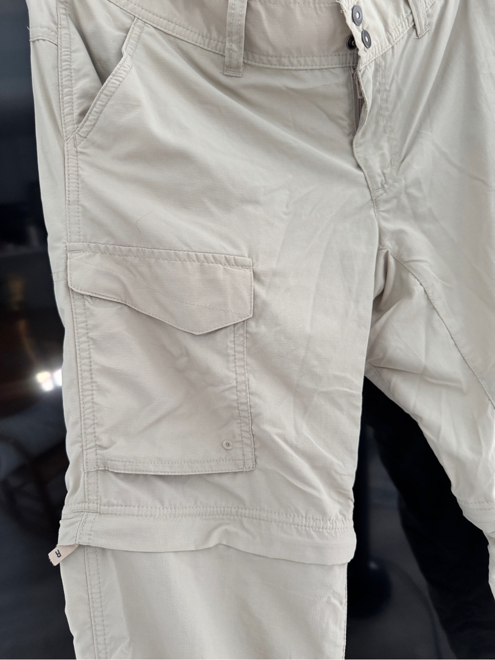 Light Beige Convertible Cargo Pants